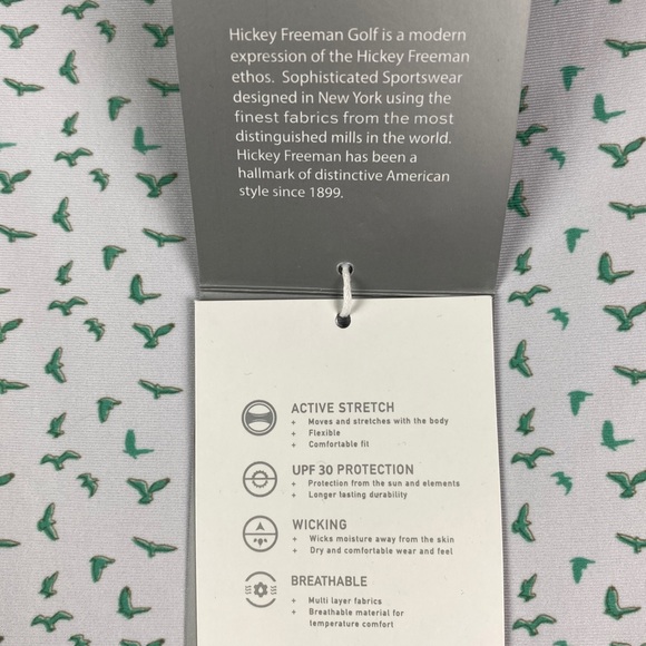 NEW Hickey Freeman Stretch Golf Polo Birds XXL $94 - Picture 3 of 9